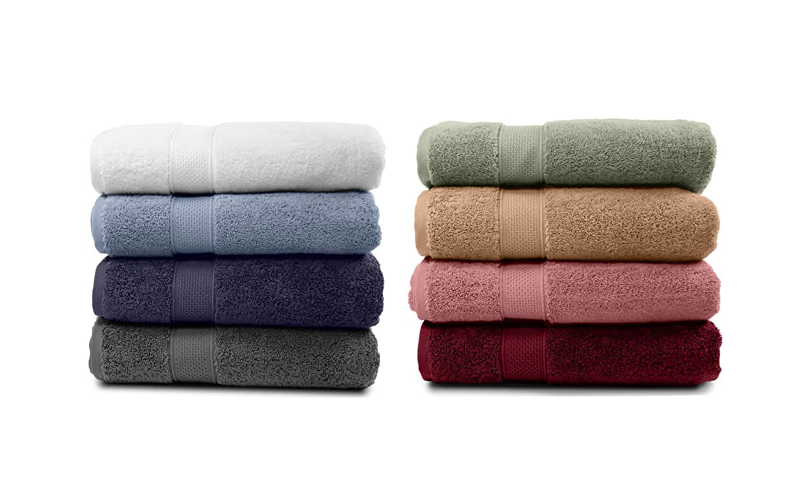 Maura Basics Performance Bath Towels with Hanging Loop. 30”x56” American  Standard Towel Size. Soft, Durable, Long Lasting and Absorbent 100% Turkish